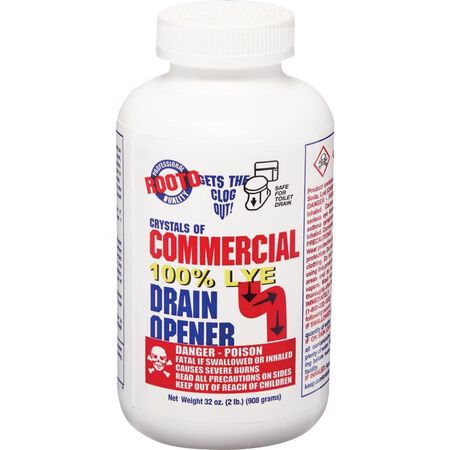 Rooto 100% Lye Crystals Drain Opener 2 lb