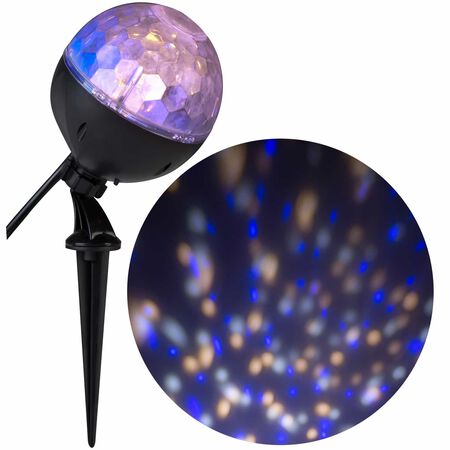 Gemmy Gemmy Confetti LED Projector Blue, White Plastic 12.20 in. 1 pk