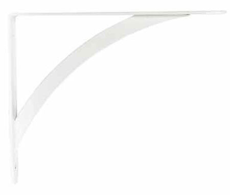 Knape & Vogt John Sterling Steel White Shelf Bracket 7 in. L