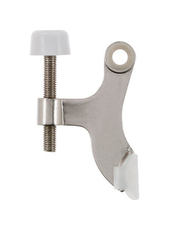 Ace 1.6 in. H Metal Satin Nickel Silver Hinge Pin Door Stop Mounts to door and wall