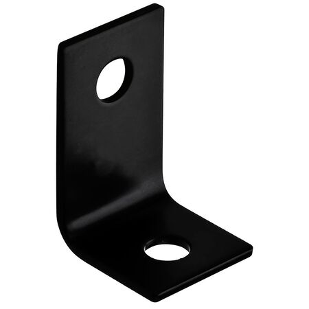 Hampton 2-1/2 in. H X 1-1/2 in. W X 1/8 in. D Black Steel Offset Leg Corner Brace