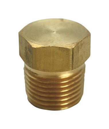 Ace 1/4 in. Dia. x 1/4 in. Dia. MPT To Compression To Compression Yellow Brass Hex Head Plug