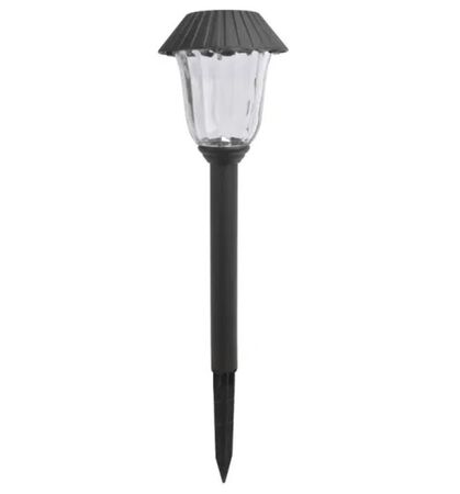 Boston Harbor Solar Stake Light, Glass Lens, Black (4 Pack)