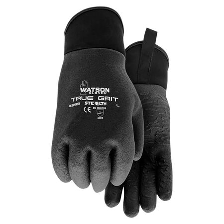 Watson Gloves L PVC True Grit Green/Black Dipped Gloves