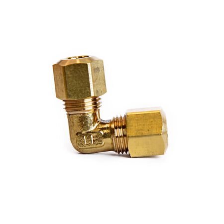 ATC 1/4 in. Compression 1/4 in. D Compression Yellow Brass 90 Degree Elbow