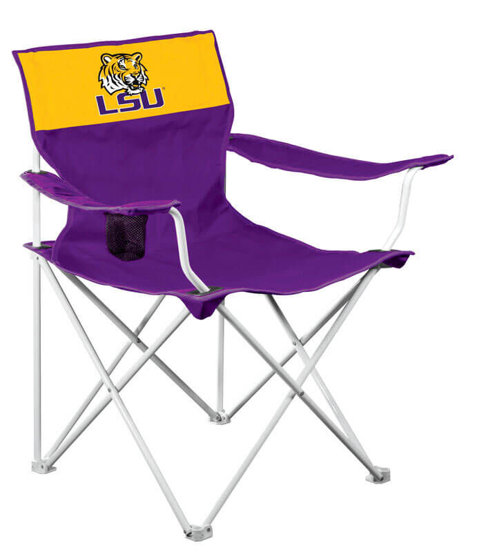 Logo Chairs LSU Collegiate Team Canvas Chair Purple/Yellow Stine Home