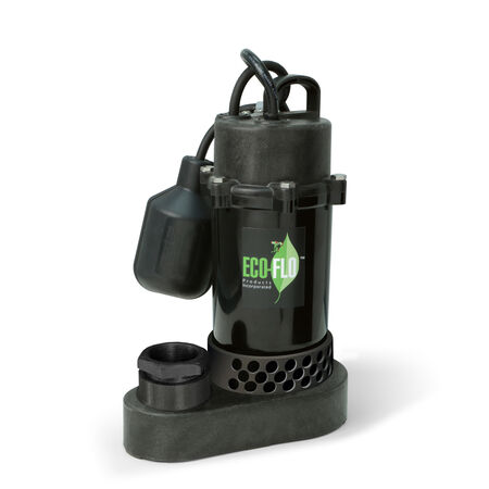 ECO-FLO 1/3 HP 3600 gph Thermoplastic Tethered Float Switch AC Submersible Sump Pump