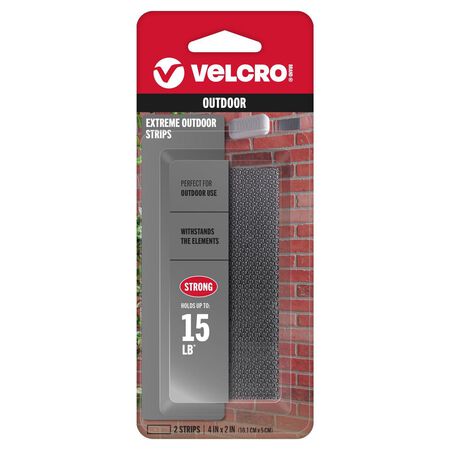 VELCRO Brand Extreme Outdoor Medium Nylon Hook and Loop Fastener 4 in. L 2 pk