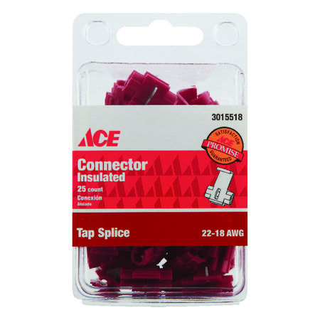 Ace Tap Splice Connector Red 25 pk