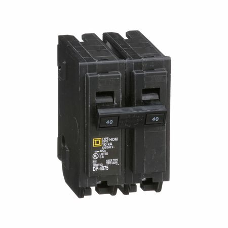 Square D HomeLine 40 amps Surge 2-Pole Circuit Breaker