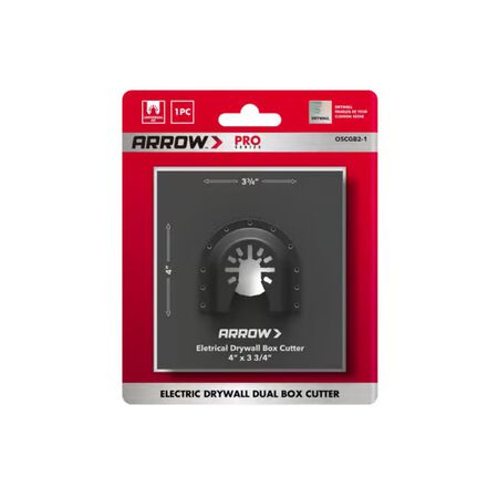 Arrow Pro 3-3/4 in. L x 4 in. W Bi-Metal Square Drywall Blade Multi-Material 1 Piece