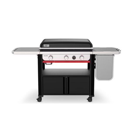 Weber Slate 30" Rust-Resistant 3 Burner Liquid Propane Digital Thermometer Outdoor Griddle Black 30 IN ACE EXCLUSIVE