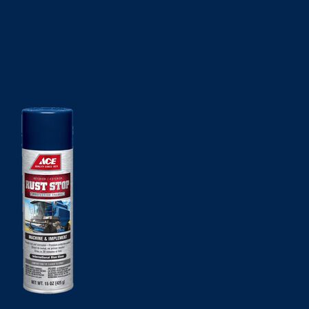 Ace Rust Stop Machine & Implement Gloss International Blue Protective Enamel Spray Paint 15 oz