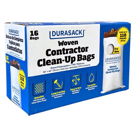 DuraSack 40 gal Contractor Bags Open 16 pk