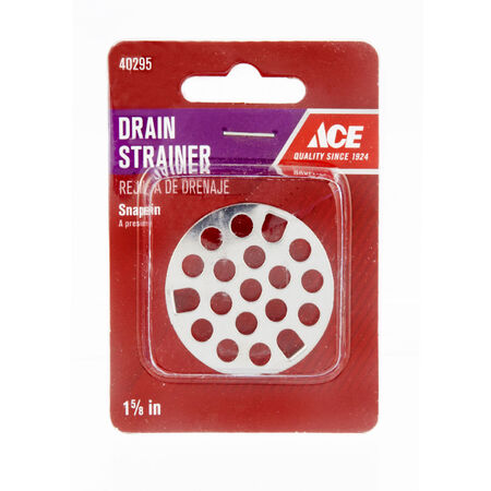 Ace 1-5/8 in. D Chrome Metal Snap In Grate