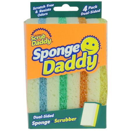 Scrub Daddy Sponge Daddy Heavy Duty Sponge For Multi-Purpose 4 pk