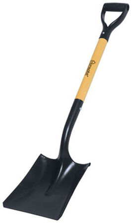 Home Plus 11 in. L x 8 in. W x 29 in. L Steel Square Point Shovel Wood D-Handle