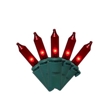 Celebrations Classic LED T5 Red 100 ct String Christmas Lights 24.75 ft.