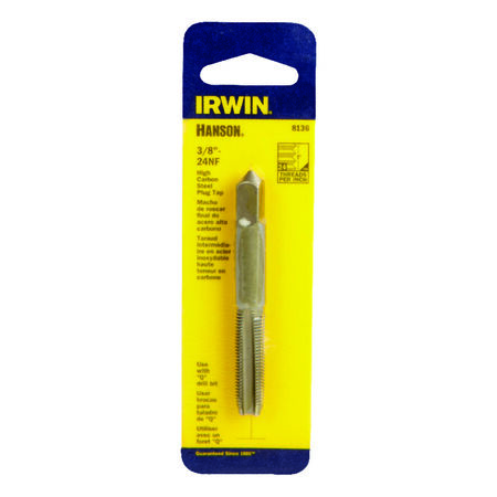 Irwin Hanson High Carbon Steel SAE Fraction Tap 3/8 in.-24NF 1 pc
