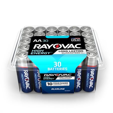 Rayovac High Energy AA Alkaline Batteries 30 pk Clamshell