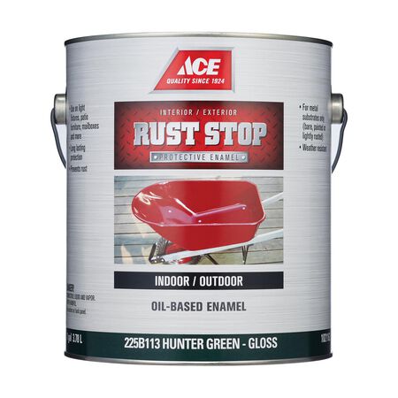 Ace Rust Stop Indoor/Outdoor Hunter Green Oil-Based Enamel Rust Prevention Paint 1 gal