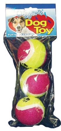 Digger's Multicolored Rubber Pet Tennis Balls Large 3