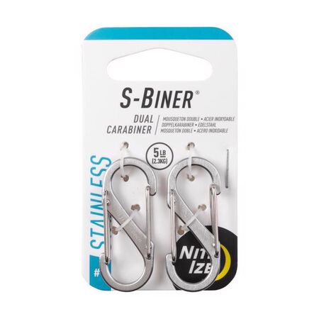 Nite Ize S-Biner 1.8 in. D Stainless Steel Silver Carabiner Key Holder