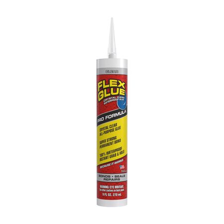 Flex Seal Family of Products Flex Glue Clear Rubberized Waterproof Adhesive 9 oz