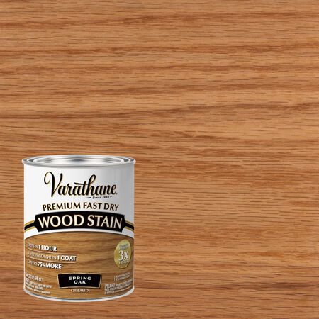 Varathane Semi-Transparent Spring Oak Oil-Based Urethane Modified Alkyd Fast Dry Wood Stain 1 qt