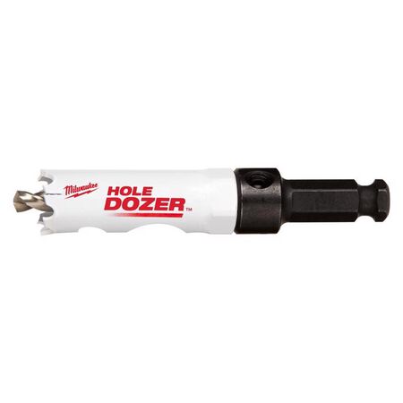 Milwaukee Hole Dozer 3/4 in. Bi-Metal 2.7 in. L X 3/8 in. D Hole Saw with Arbor and Pilot Bit Arbor