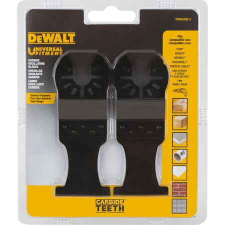 DeWalt Universal Fitment 1-3/8 in. Carbide General Purpose Oscillating Blade 2 Pieces