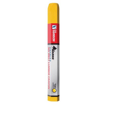 C.H. Hanson 4.5 in. L Lumber Crayon Yellow 1 pc