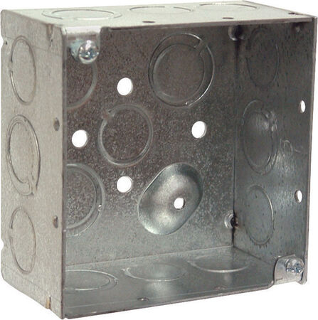 Raco 30-5/16 cu in Square Steel 2 gang Junction Box Gray
