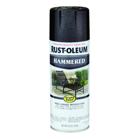 Rust-Oleum Stops Rust Hammered Black Spray Paint 12 oz