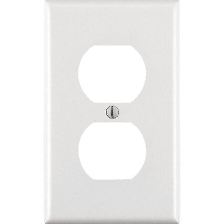 Leviton White 1 gang Thermoset Plastic Duplex Wall Plate 1 pk
