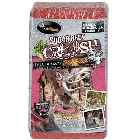 Wildgame INNOVATIONS Sugar Beet Crush Brick, Sugar Beet Flavor, 4 lb, Pack of 6