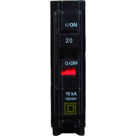 Square D QO 20 amps Plug In Single Pole Circuit Breaker