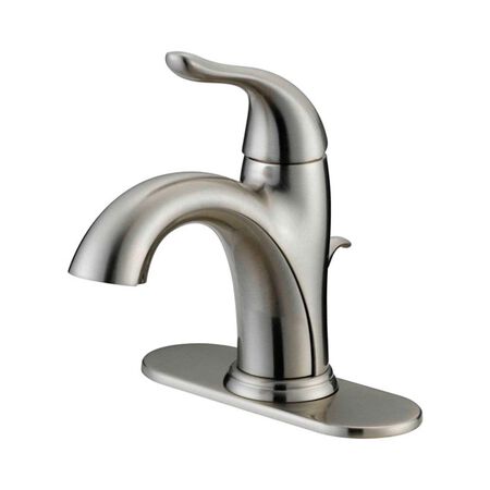 OakBrook Brushed Nickel Single-Handle Bathroom Sink Faucet 4 in.