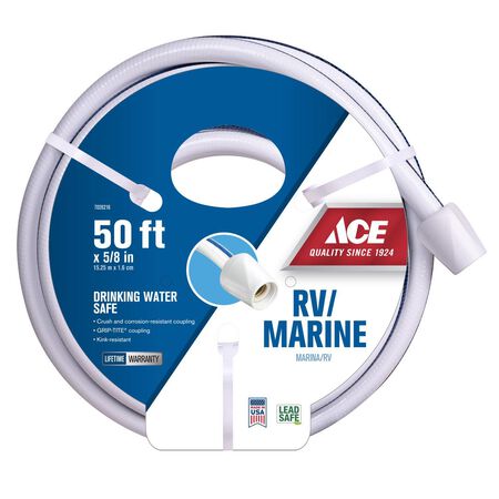 Ace SmartFLO 5/8 in. D X 25 ft. L RV/Marine Hose White