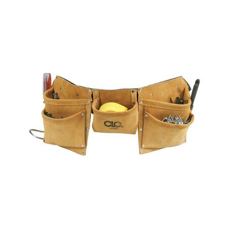 CLC Heavy Duty 8 pocket Leather/Suede Work Apron Tan 1 pk