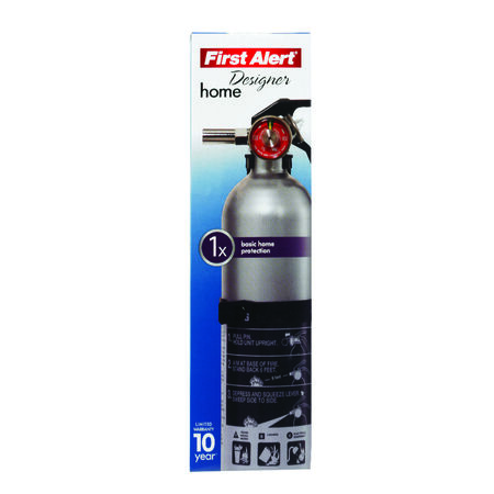 First Alert Designer 2-1/2 lb Fire Extinguisher For Household OSHA/US Coast Guard Agency Approval