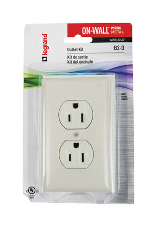 Legrand Rectangle Plastic 1 gang Outlet Box Ivory