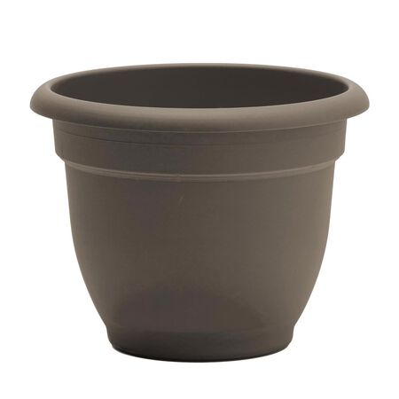 Bloem Ariana 13.75 in. H X 17.75 in. W X 16 in. D Plastic Traditional Planter Peppercorn
