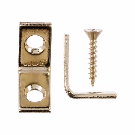 Ace 3/4 in. H X 1/2 in. W X 3/4 in. D Brass Inside L Corner Brace