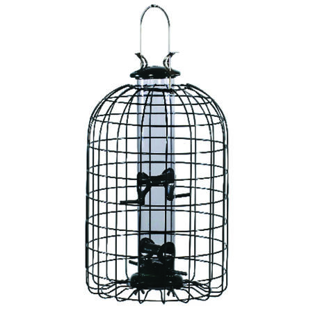 Audubon Wild Bird 1.25 lb Plastic/Wire Caged Tube Bird Feeder 4 ports