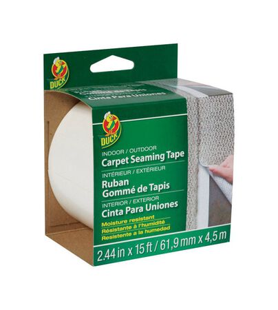 Duck 2.44 in. W x 15 ft. L Carpet Seaming Tape White