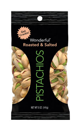 WONDERFUL WONDERFUL ROASTED AND SALTED Pistachios 5OZ Bag