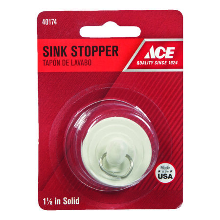 Ace 1-1/8 in. White Rubber Sink Stopper