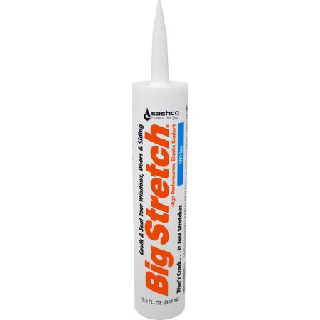 Sashco Big Stretch White Elastomeric Acrylic Latex Door/Siding/ Window Caulk 10.5 oz