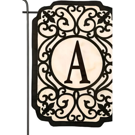 Monogram Garden Filigree Flag